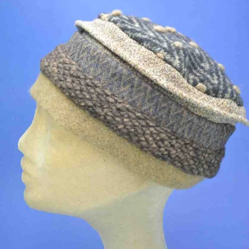 Toque en laine alpaga marron | Chapeau d'hiver pour femme