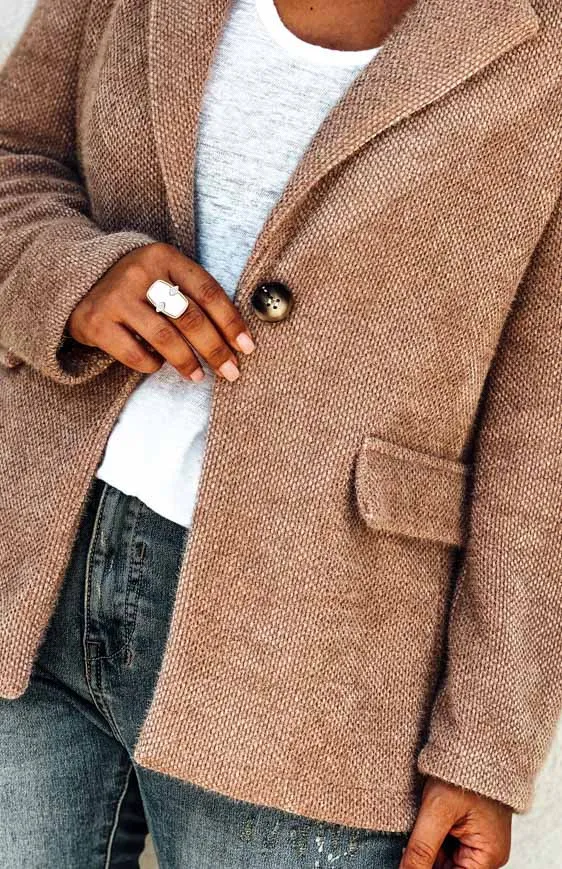 Veste DINA camel La Petite Boho Vestes Bohèmes 