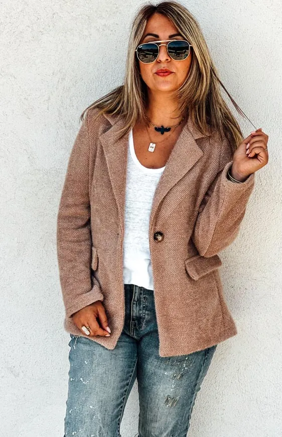 Veste DINA camel La Petite Boho Vestes Bohèmes 