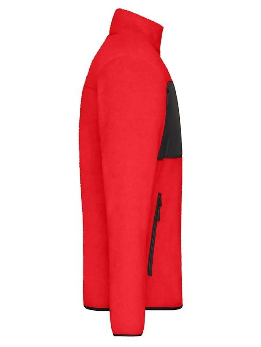 Veste polaire manches longues - Homme - JN1312 - rouge 