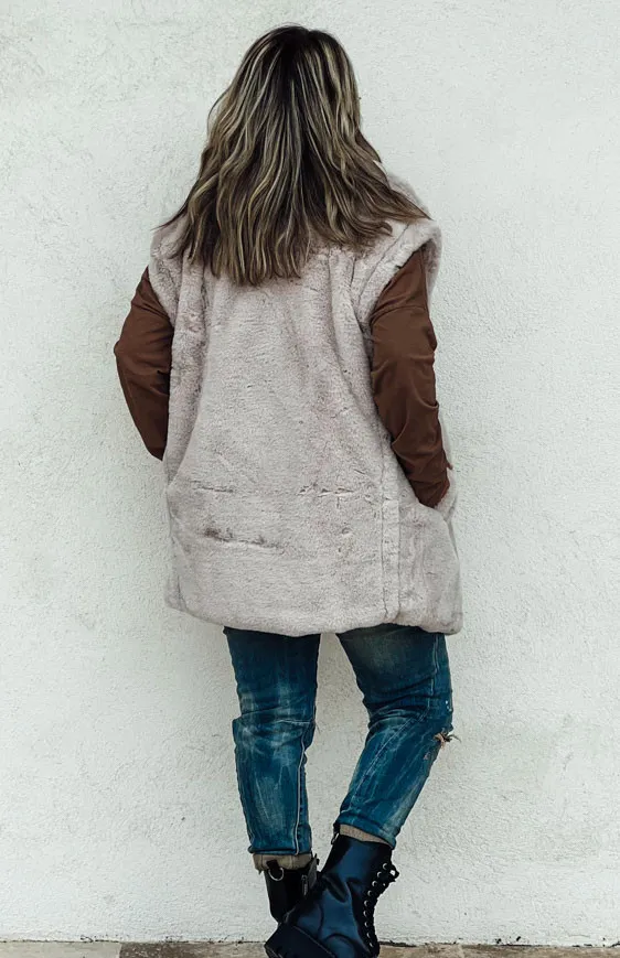 Veste THAIS sans manches beige Vestes Bohèmes 