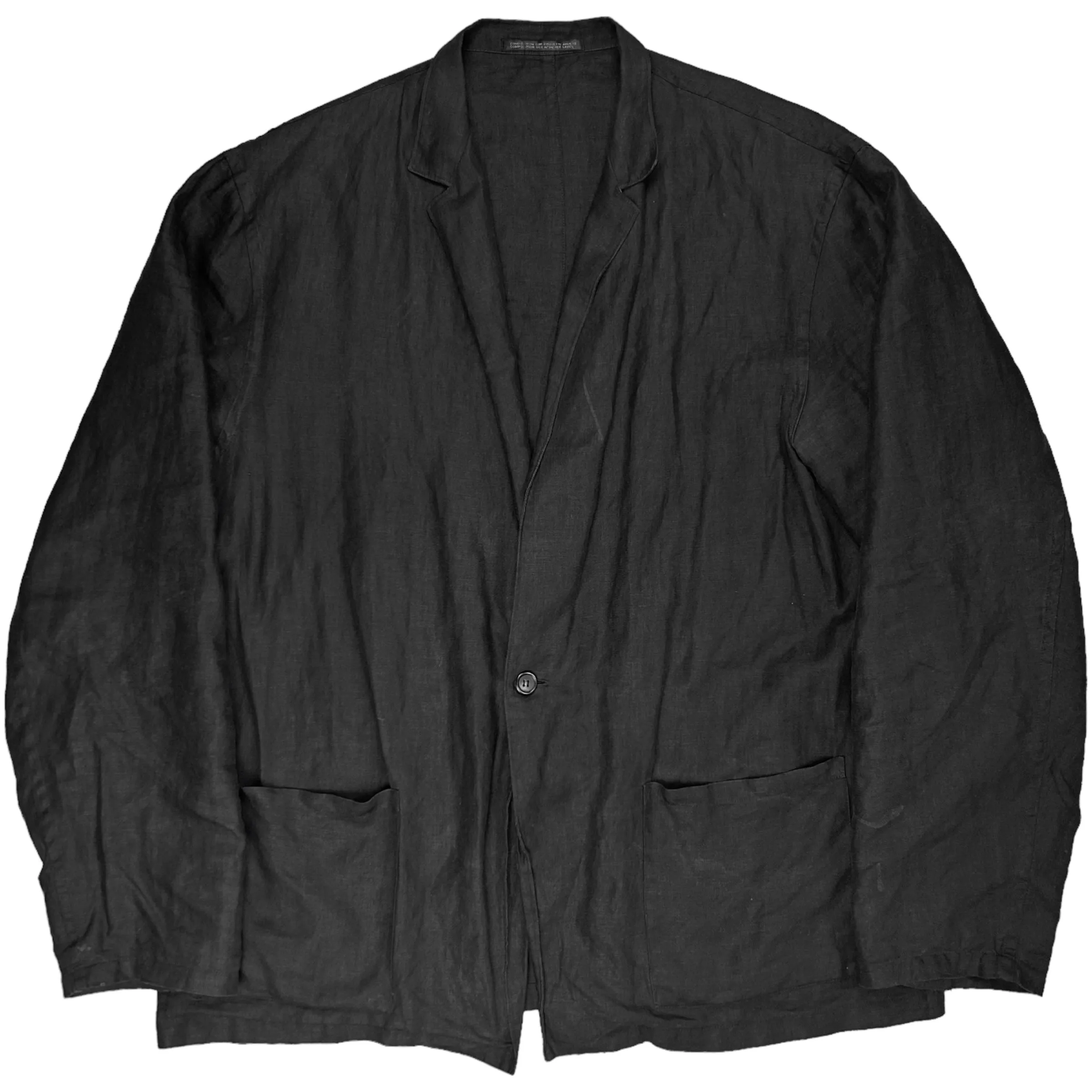 Yohji Yamamoto Pour Homme Washed Linen Blazer